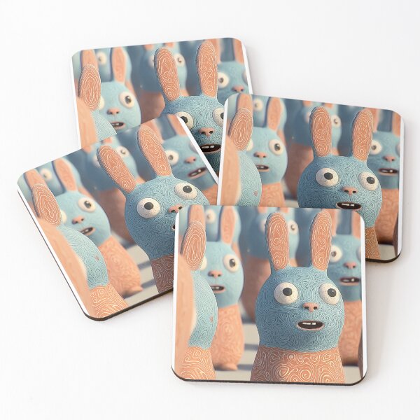 Item preview, Unique Artistic Easter Bunny with Textured Eggs designed and sold by Stellar Geometry.