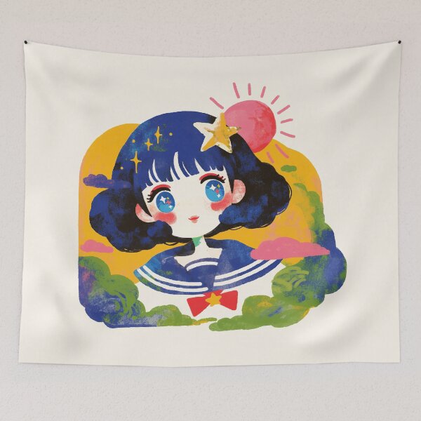 Item preview, Star Eyes Retro Sailor Girl designed and sold by bubblegoth.