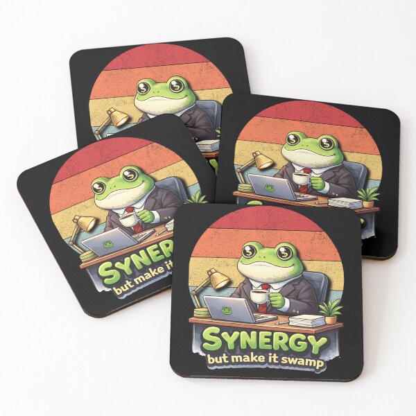 Item preview, Funny Corporate Frog Meme – Synergy But Make It Swamp Office Humor designed and sold by NicheBloom.