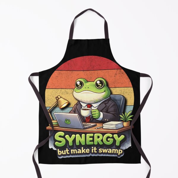 Item preview, Funny Corporate Frog Meme – Synergy But Make It Swamp Office Humor designed and sold by NicheBloom.