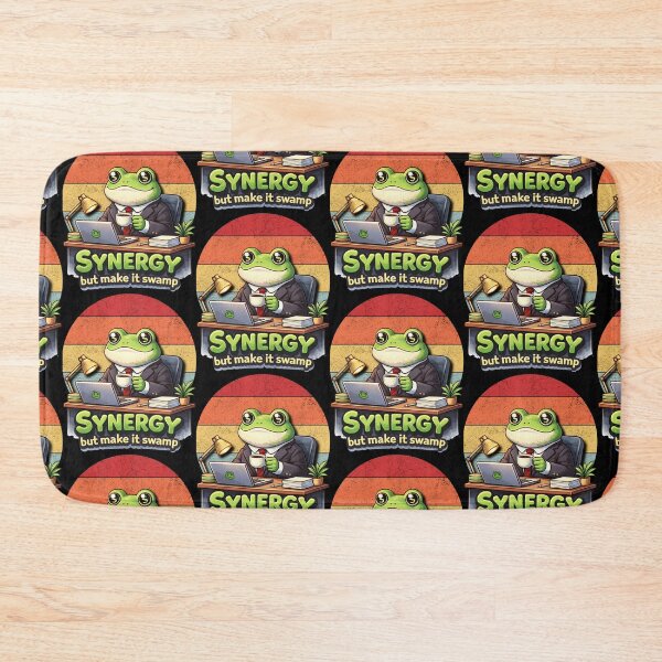Item preview, Funny Corporate Frog Meme – Synergy But Make It Swamp Office Humor designed and sold by NicheBloom.