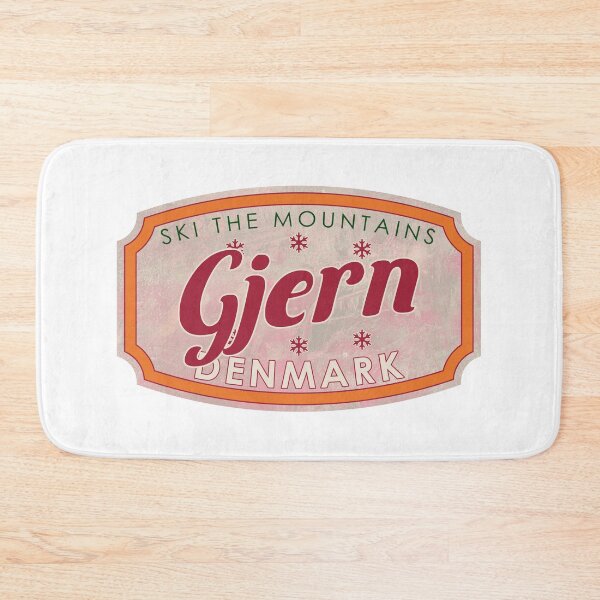Item preview, Gjern, Denmark, Ski, textured skiing badge designed and sold by Wanderful-roads.