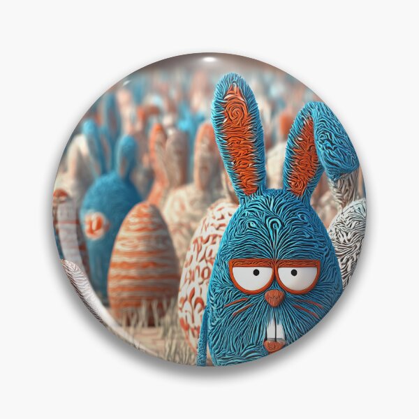 Item preview, Unique Artistic Easter Bunny with Textured Eggs designed and sold by Stellar Geometry.