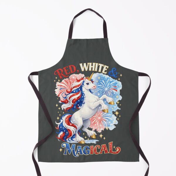 Item preview, Red, White & Magical - Patriotic Unicorn designed and sold by DigitalGlade.