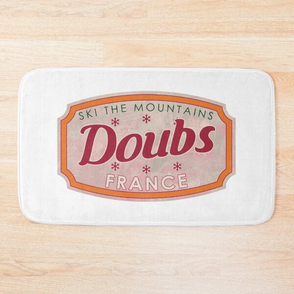 Item preview, Doubs, France, Ski, textured skiing badge designed and sold by Wanderful-roads.