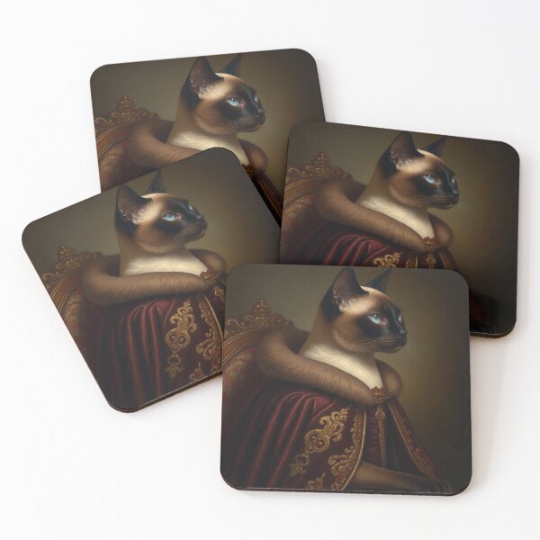 Item preview, Royal Siamese Cat Renaissance Portrait designed and sold by Rutvain.