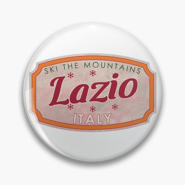 Item preview, Lazio, Italy, Ski, textured skiing badge designed and sold by Wanderful-roads.