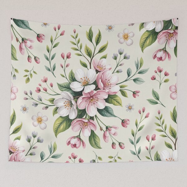 Item preview, Delicate Cherry Blossom Spring Floral Seamless Pattern designed and sold by Midnight Veil Designs.