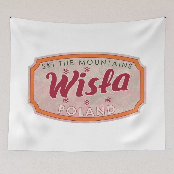 Item preview, Wisła, Poland, Ski, textured skiing badge designed and sold by Wanderful-roads.