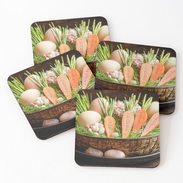 Item preview, Rustic Easter Basket with Fresh Carrots and Eggs designed and sold by Stellar Geometry.