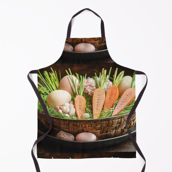Item preview, Rustic Easter Basket with Fresh Carrots and Eggs designed and sold by Stellar Geometry.