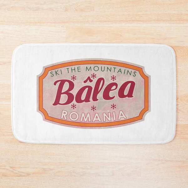 Item preview, Bâlea, Romania, Ski, textured skiing badge designed and sold by Wanderful-roads.