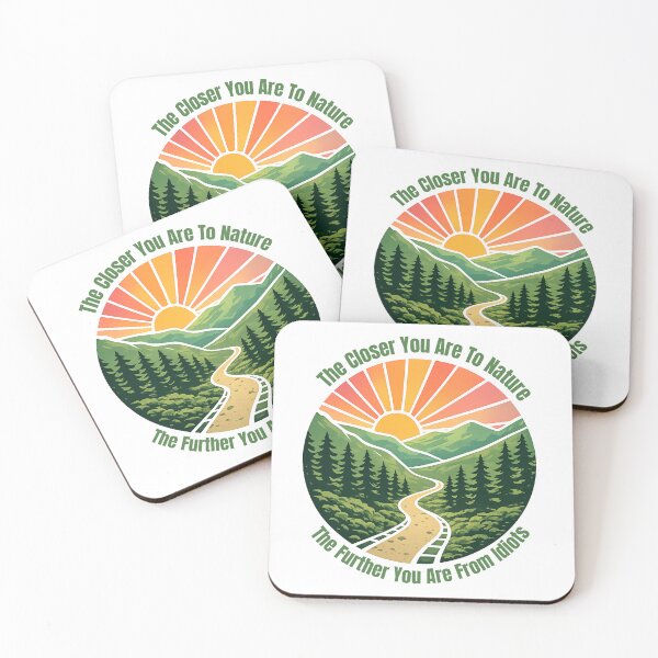 Item preview, Funny Hiking - The Closer You Are To Nature The Further You Are From Idiots designed and sold by ketkacreations.