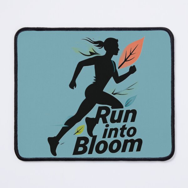 Item preview, Run into Bloom: Floral Runner Silhouette designed and sold by InkWeaveShop.