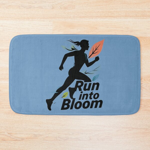 Item preview, Run into Bloom: Floral Runner Silhouette designed and sold by InkWeaveShop.