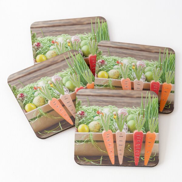 Item preview, Rustic Easter Basket with Fresh Carrots and Eggs designed and sold by Stellar Geometry.