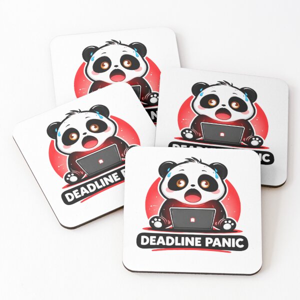 Item preview, Deadline Panic Cute Panda – Funny Student Stress Sticker designed and sold by snaperos.
