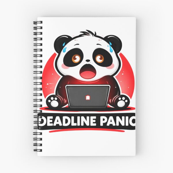Item preview, Deadline Panic Cute Panda – Funny Student Stress Sticker designed and sold by snaperos.