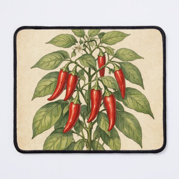 Item preview, Vintage Chili Pepper Plant Botanical Print - Farmhouse Kitchen Wall Art designed and sold by Darlin8888.