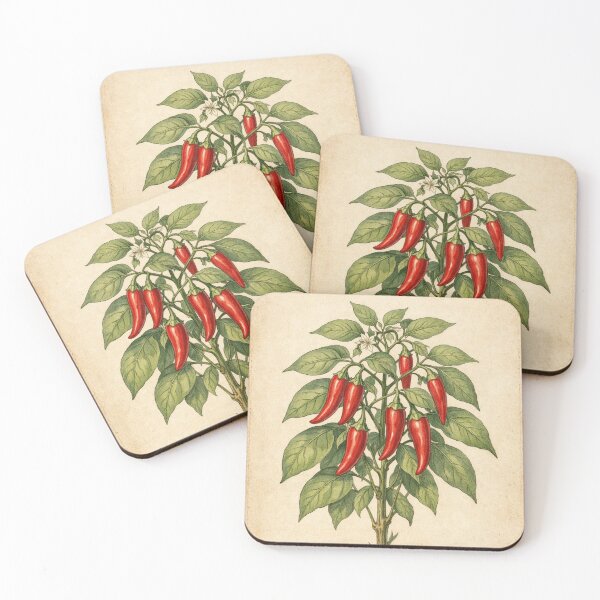 Item preview, Vintage Chili Pepper Plant Botanical Print - Farmhouse Kitchen Wall Art designed and sold by Darlin8888.