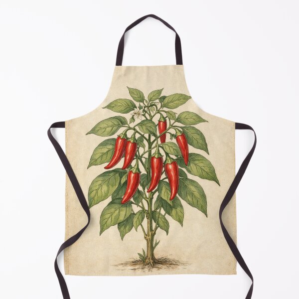 Item preview, Vintage Chili Pepper Plant Botanical Print - Farmhouse Kitchen Wall Art designed and sold by Darlin8888.