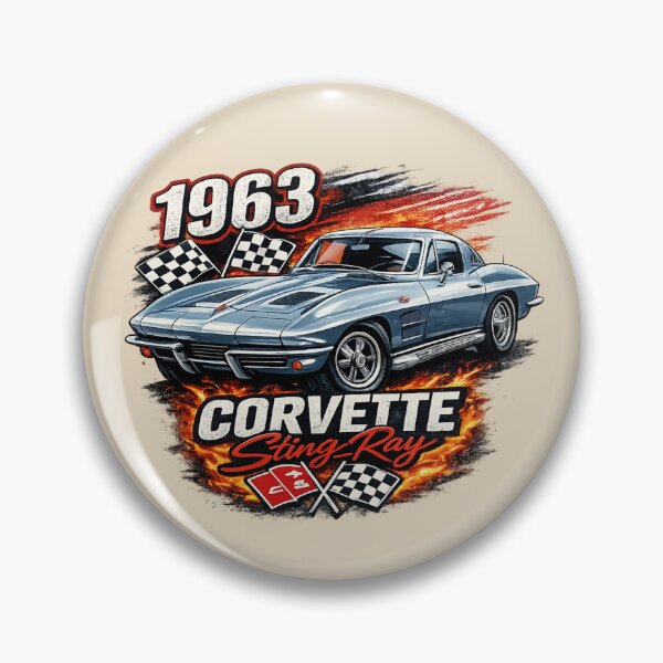 Item preview, 1963 Corvette Sting Ray Vintage Muscle Art designed and sold by Retro Arabica.