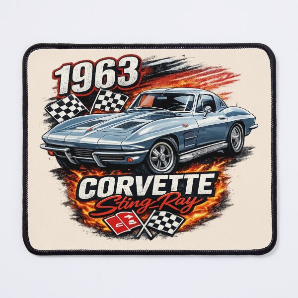Item preview, 1963 Corvette Sting Ray Vintage Muscle Art designed and sold by Retro Arabica.