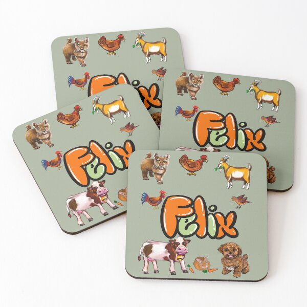Item preview, Felix - Farm animals | Personalized Custom Name gift ideas for boys named Felix designed and sold by Artonmytee.