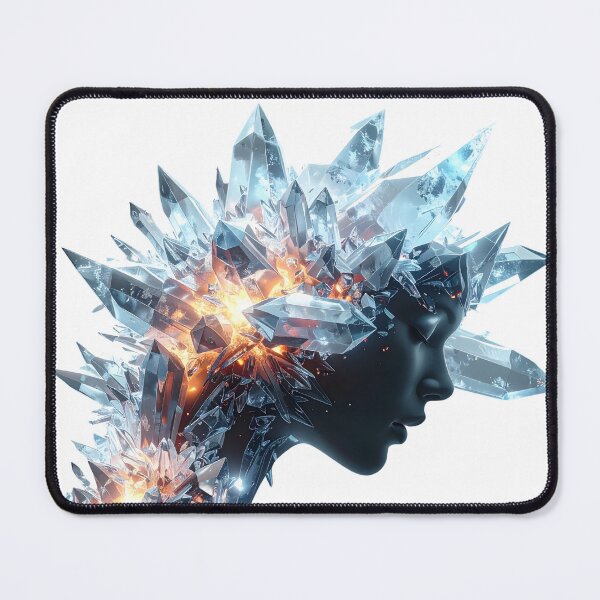 Item preview, Radiant Crystal Aura Luminous Prism Portrait designed and sold by CrystalVanta.
