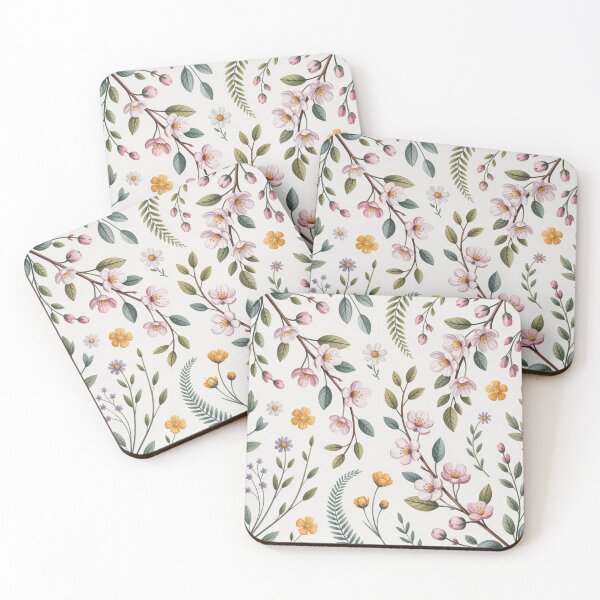 Item preview, Delicate Cherry Blossom Spring Floral Seamless Pattern designed and sold by Midnight Veil Designs.