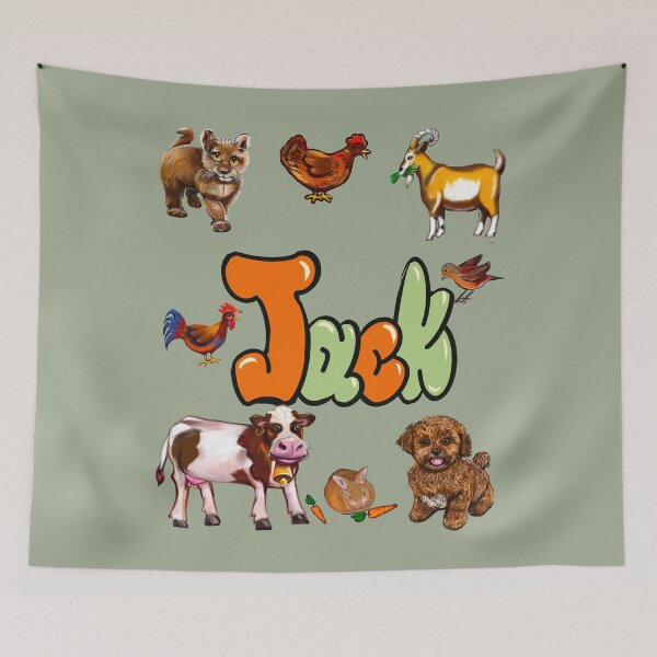 Item preview,  Jack - Farm animals | Personalized Custom Name gift ideas for boys named Jack designed and sold by Artonmytee.