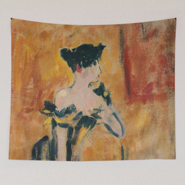 Item preview, Brune à la robe noire et jaune (1895) designed and sold by Rue Market.