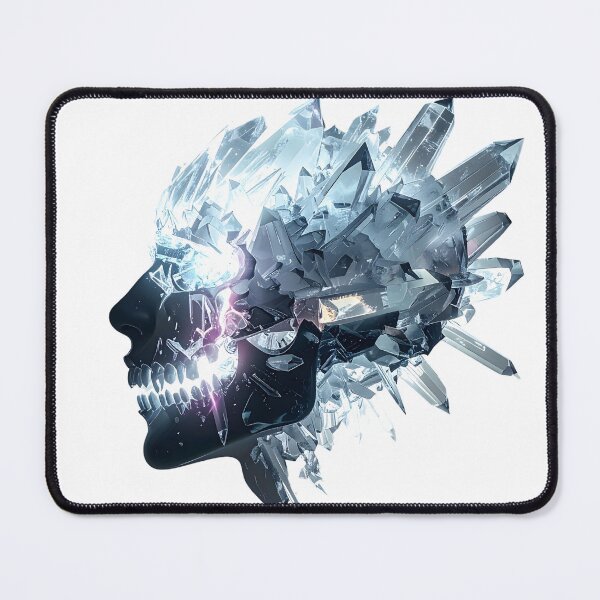 Item preview, Luminous Crystal Skull Ethereal Prism Art designed and sold by CrystalVanta.