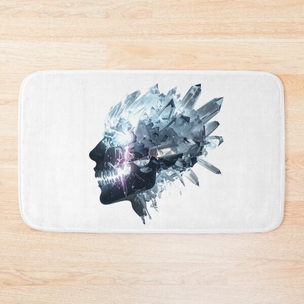 Item preview, Luminous Crystal Skull Ethereal Prism Art designed and sold by CrystalVanta.