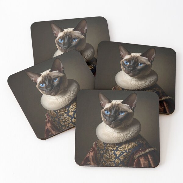 Item preview, Royal Siamese Cat Renaissance Portrait designed and sold by Rutvain.