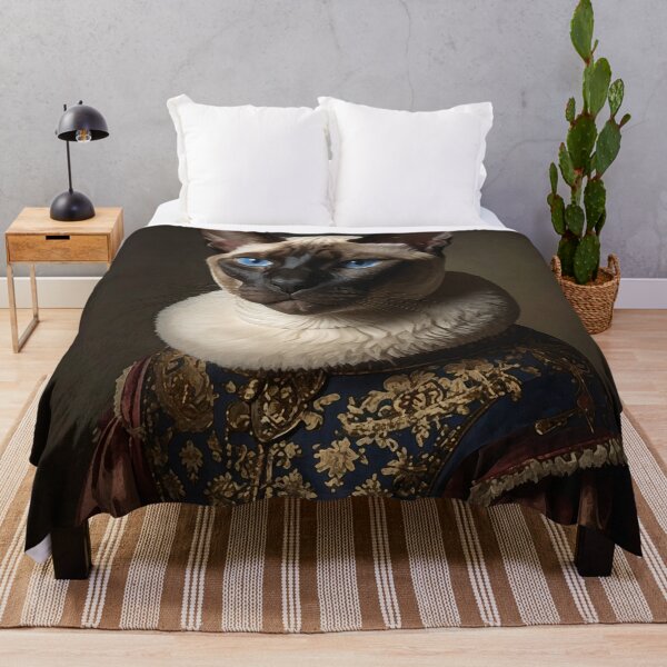 Item preview, Royal Siamese Cat Renaissance Portrait designed and sold by Rutvain.