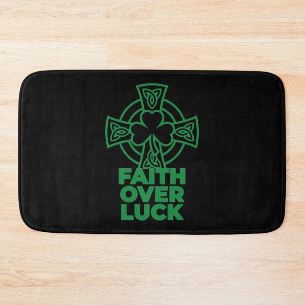 Item preview, Faith Over Luck St Patricks Day Christian Celtic Cross - Religious Irish Pride designed and sold by Mdozet.