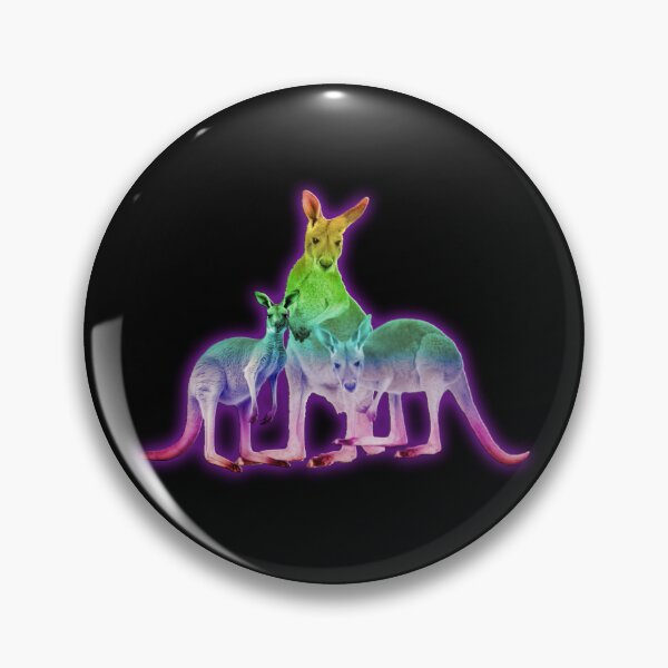 Item preview, 3 Neon Colorful Kangaroos designed and sold by LettuceGardens.