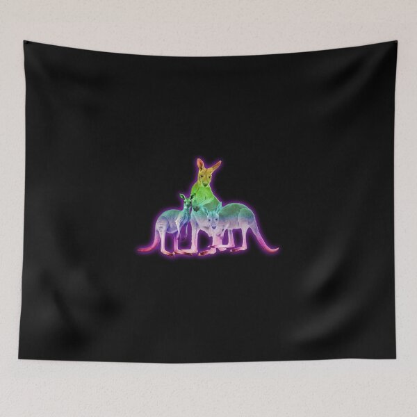 Item preview, 3 Neon Colorful Kangaroos designed and sold by LettuceGardens.