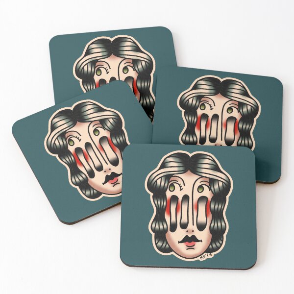 Item preview, American Traditional Split Lady Head Vertical designed and sold by marenara.