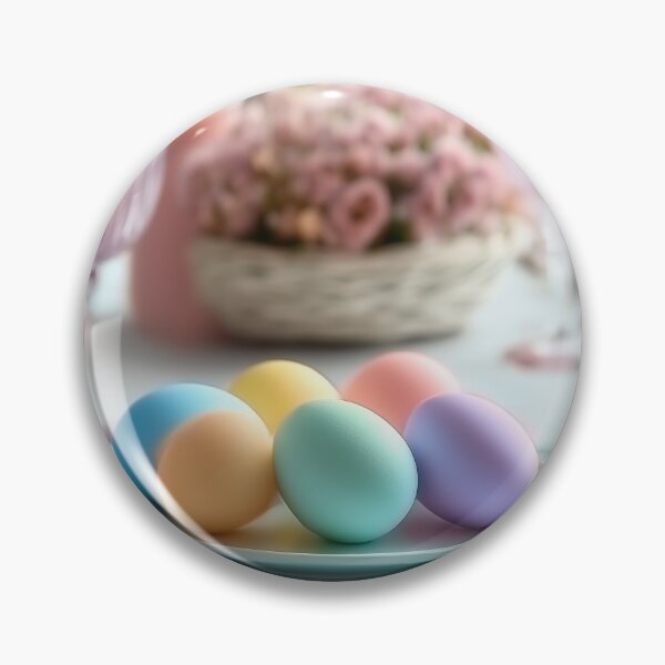 Item preview, Elegant Easter Table Setting with Colorful Eggs and Spring Flowers designed and sold by Stellar Geometry.