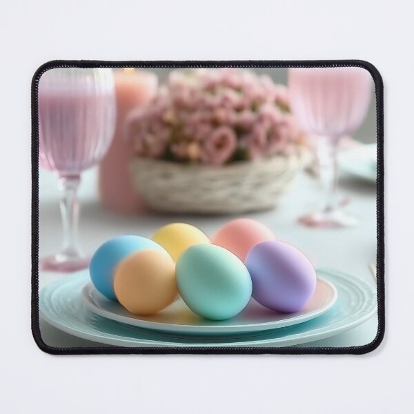 Item preview, Elegant Easter Table Setting with Colorful Eggs and Spring Flowers designed and sold by Stellar Geometry.