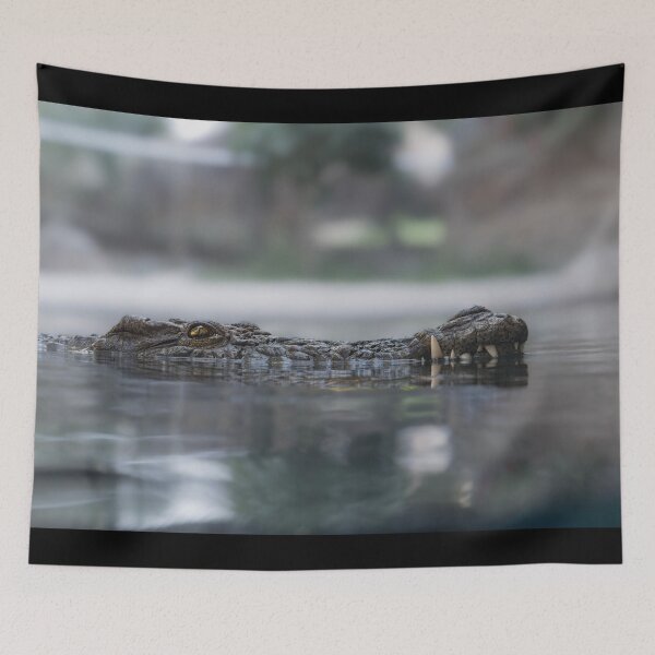 Item preview, Crocodile Surface Portrait - Stealthy Predator Wildlife Photography designed and sold by AbulailArt.