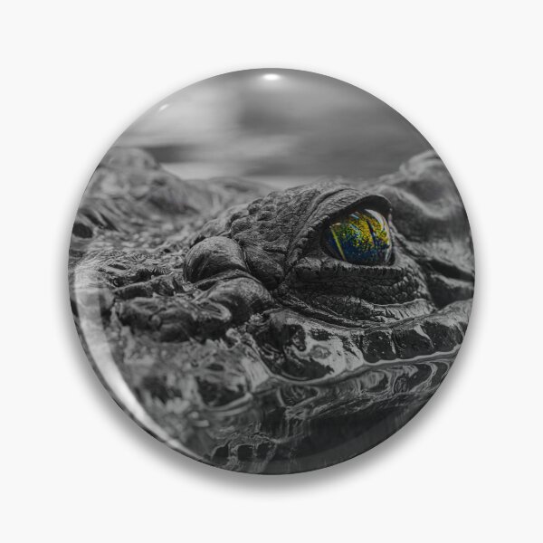 Item preview, Crocodile Eye Close-Up - Artistic Wildlife Selective Color Photography designed and sold by AbulailArt.