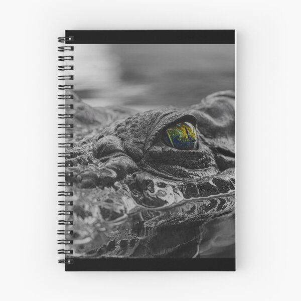 Item preview, Crocodile Eye Close-Up - Artistic Wildlife Selective Color Photography designed and sold by AbulailArt.