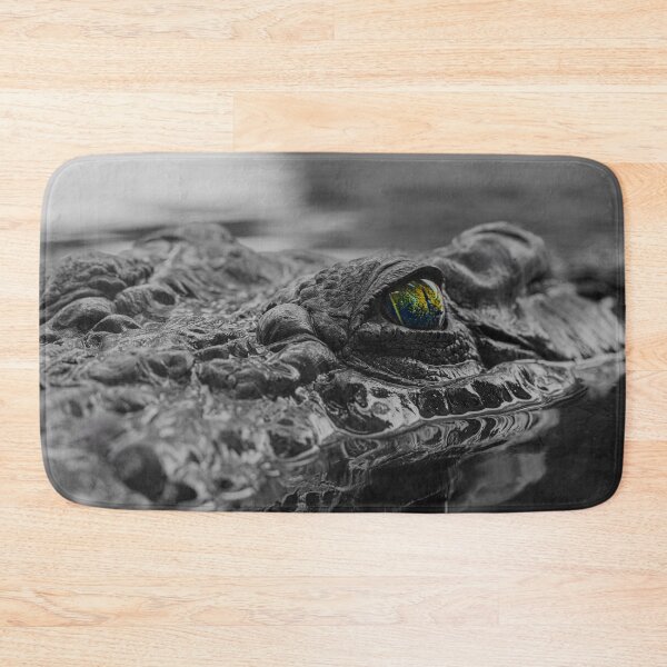 Item preview, Crocodile Eye Close-Up - Artistic Wildlife Selective Color Photography designed and sold by AbulailArt.