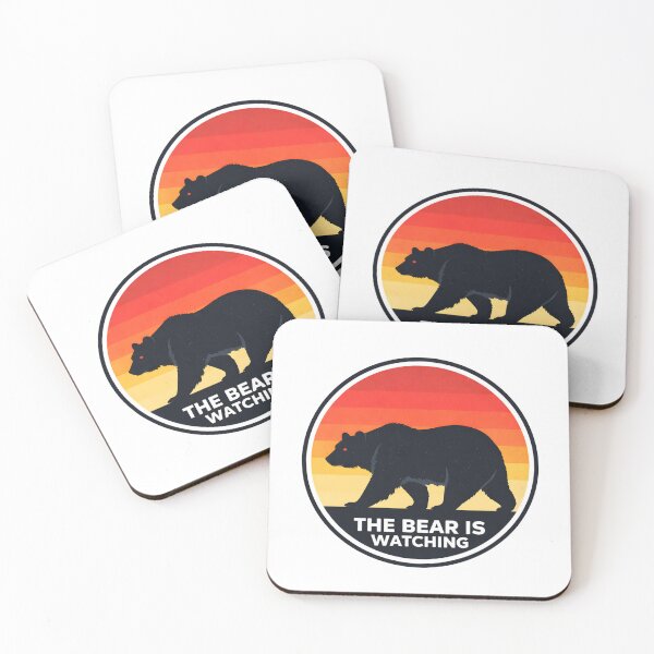 Item preview, The Bear Is Watching – Minimalist California Bear Circle Design designed and sold by ketkacreations.