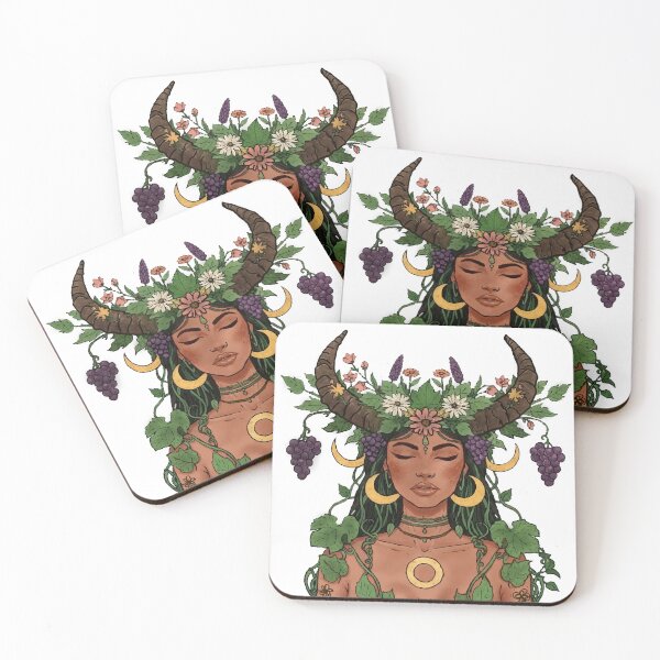 Item preview, Taurus Art Nouveau — Zodiac Bull Portrait | Mystical Floral Illustration designed and sold by  Ojo de Lilith.
