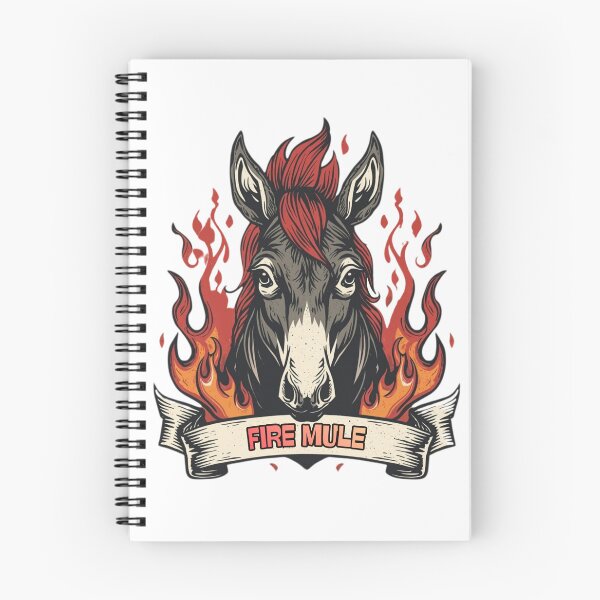 Item preview, Fire Mule - Vintage Flaming Donkey Mascot designed and sold by GoaTeeGram.