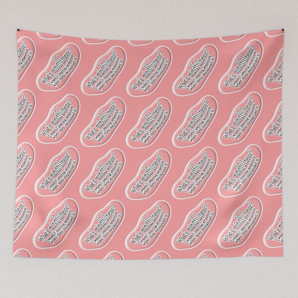 Item preview, What’s mindfulness? I wasn’t paying attention: pink background designed and sold by mntimg.